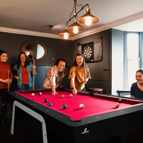 BOXED COUGAR 215CM L POOL TABLE WITH LEG LEVELERS