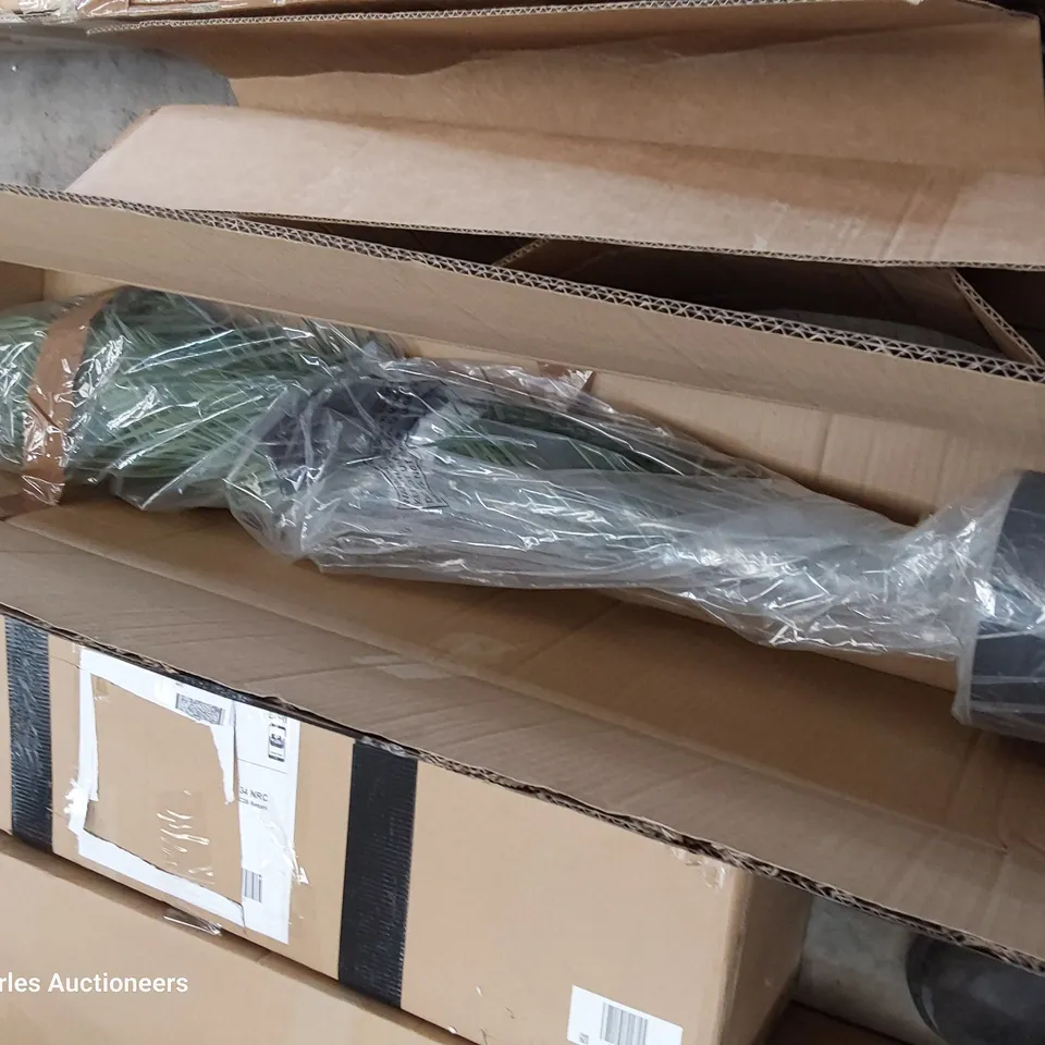 THREE BOXED FLOURESCENT ARTIFICIAL PALM PLANTS