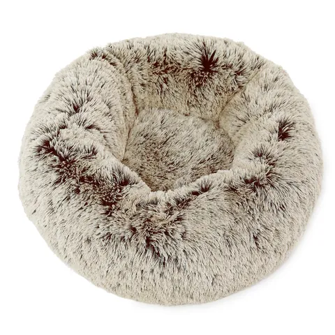 COZEE PAWS FLUFFY ROUND PET BED WITH ODOUROLOGY