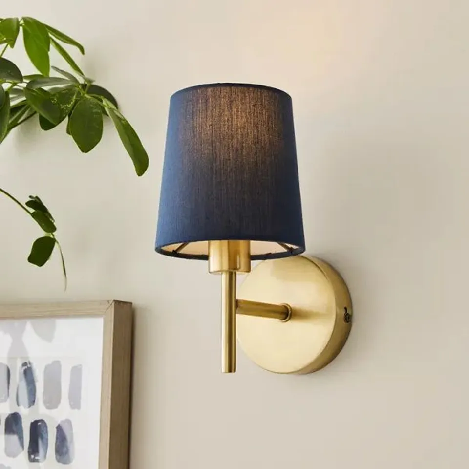 BOXED PRESCOT WALL LIGHT - NAVY