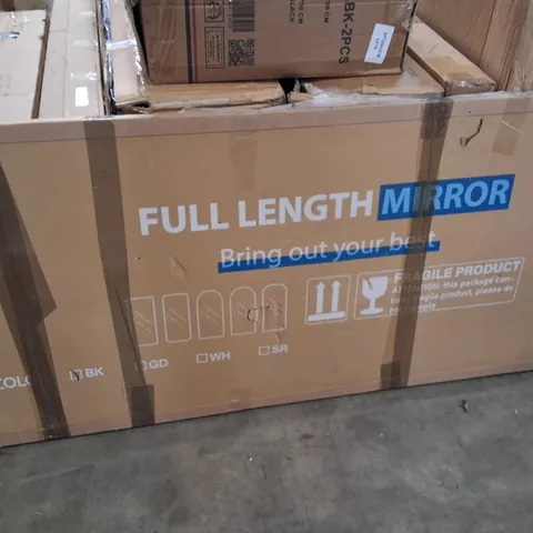BOXED FULL LENGTH MIRROR - BLACK
