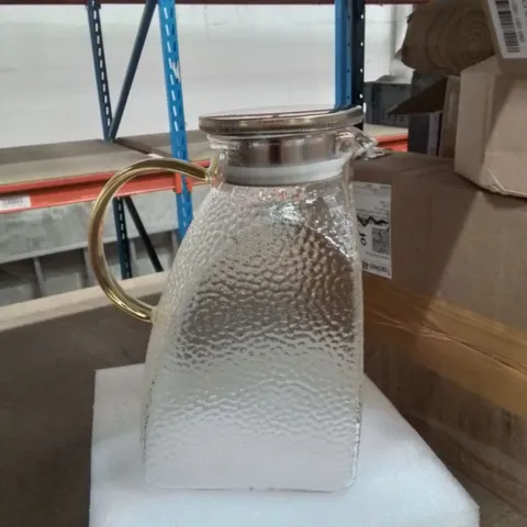 BOXED ART DECO GLASS JUICE JUG 