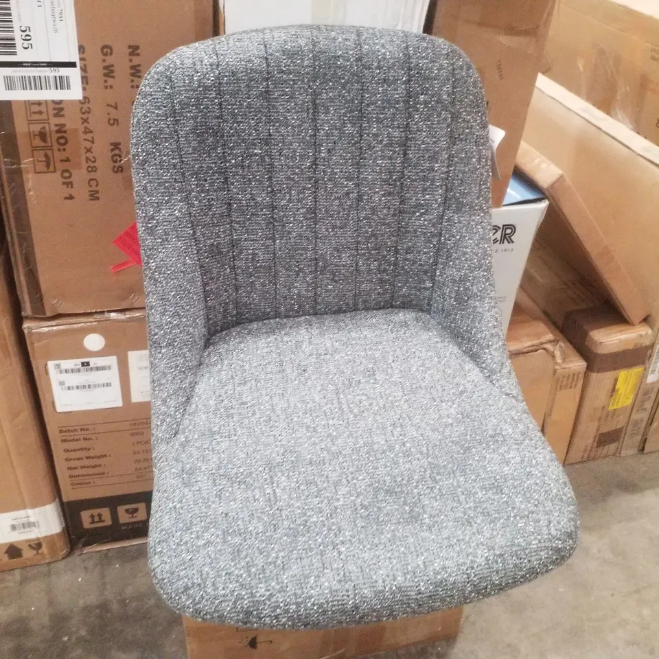 BOXED DINING CHAIRS POLYESTER CHAIRS FOR LIVING ROOM WITH WOOD LEGS KITCHEN CHAIR UPHOLSTERED, GREY-CHENILLE