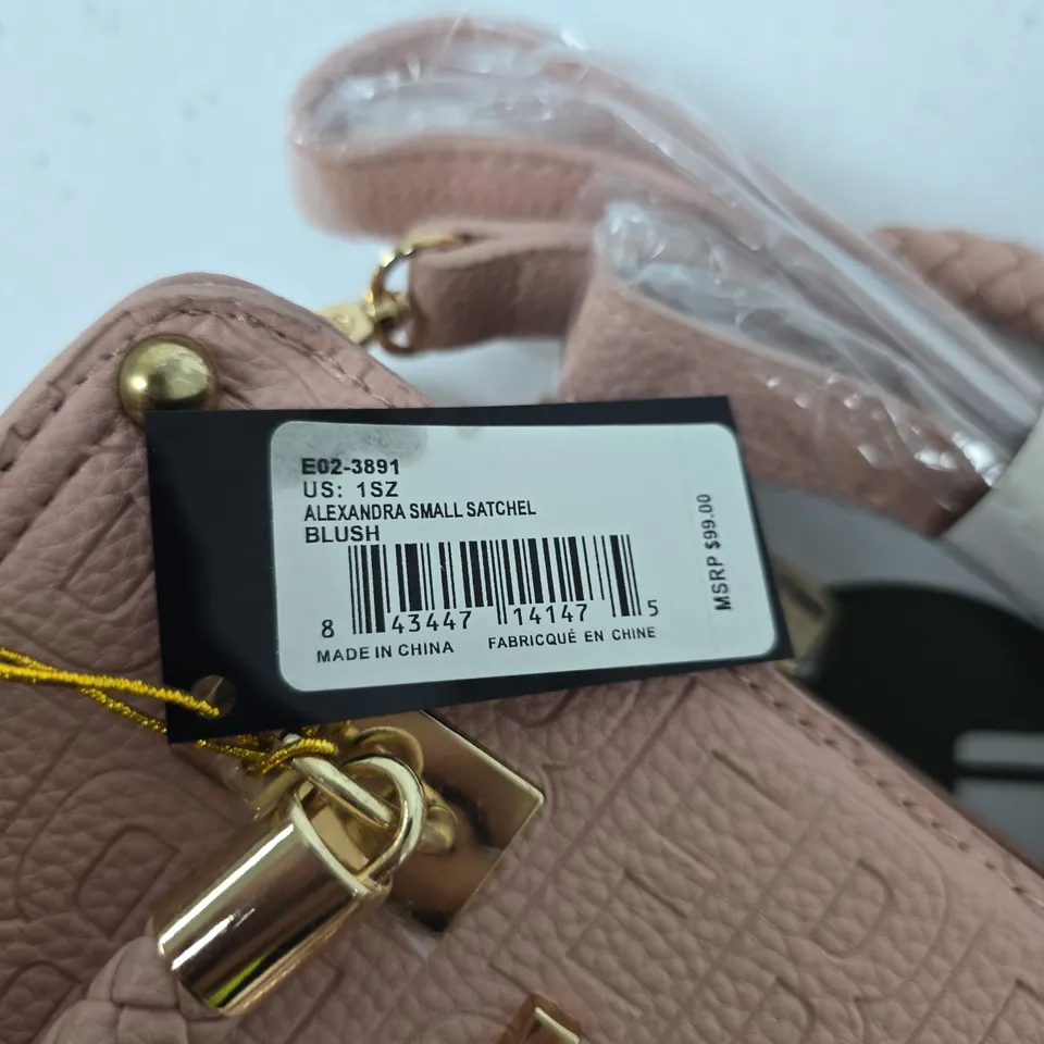 BEBE ALEXANDRA SMALL SATCHEL – BLUSH PINK