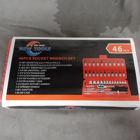 NEW TOOLS 46PC SOCKET WRENCH SET – BOXED