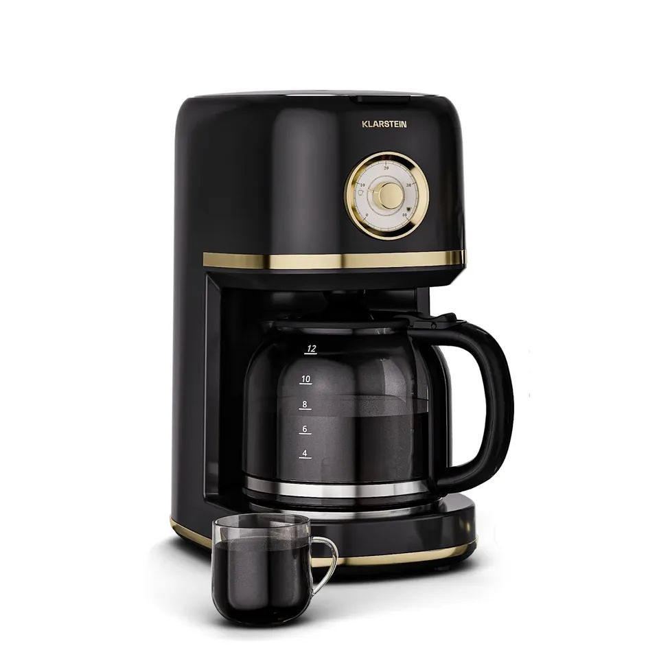 BOXED KLARSTEIN VICTORIA 1.5L COFFEE MACHINE IN BLACK