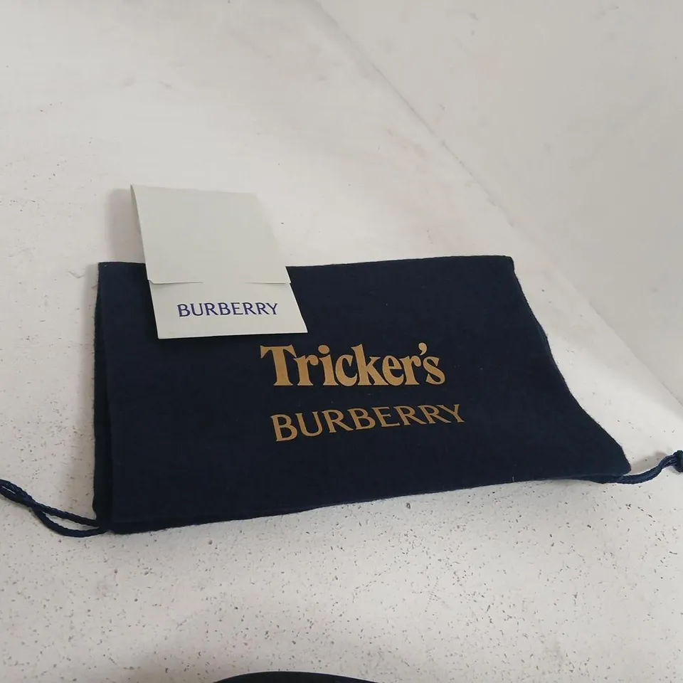 BURBERRY TRICKER'S DERBY SHOES – BROWN LEATHER, BROGUE DETAILING, RUBBER SOLE (UK SIZE 3)