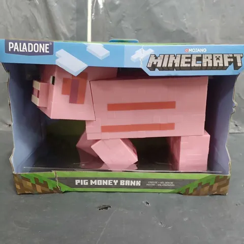 BOXED MINECRAFT PIG MONEY BANK