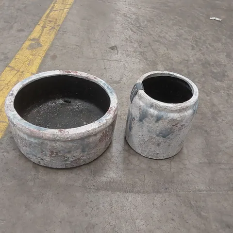 PAIR OF CERAMIC POTS