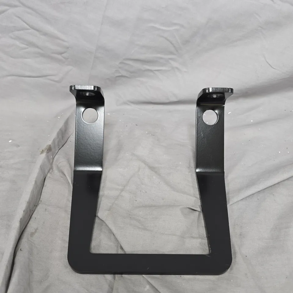 LOCKNG BLOCAGE METAL U-BRACKET WITH DUAL MOUNTING FLANGES – BLACK POWDER-COATED (VERIFY MODEL)