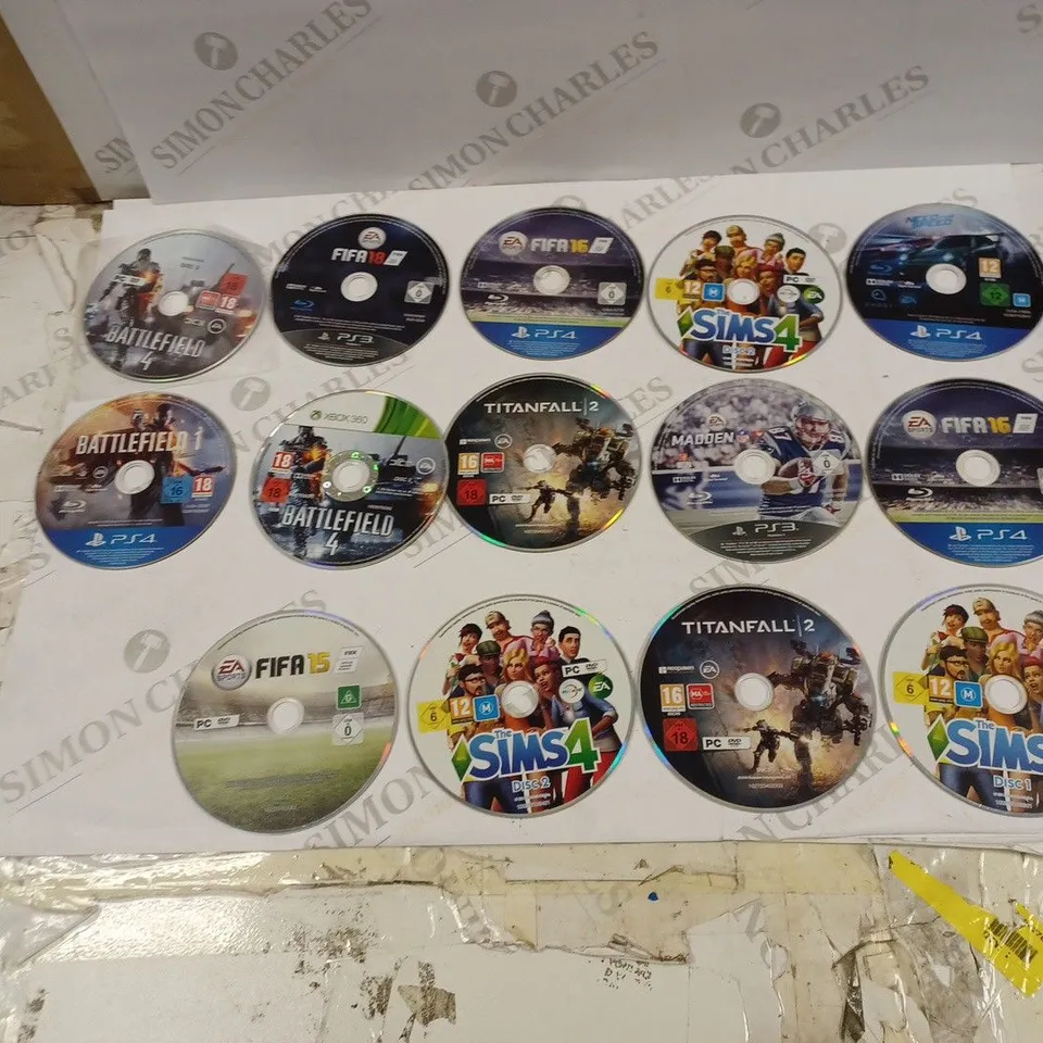 LOT OF APPROXIAMTELY 12 CONSOLE GAMES TO INCLUDE PS4 NHL 17, NINTENDO SWITCH CARNIVAL GAMES, AND PC TITANFALL 2 ETC.