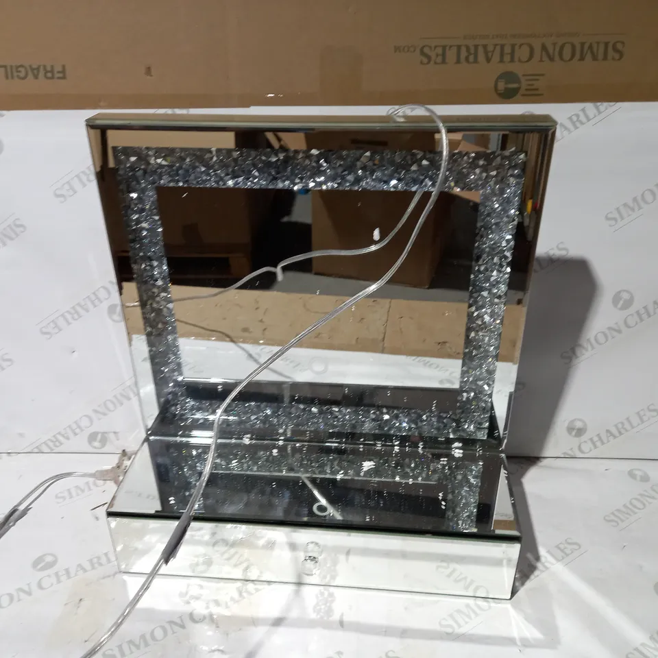 JULIEN MACDONALD LIGHT UP ENCAPSULATED CRYSTAL DRESSING TABLE MIRROR