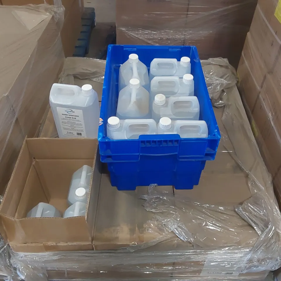 PALLET CONTAINING APPROXIMATELY 42x 5L STRONGHOLD HAND SANITIZER FOAM RUB