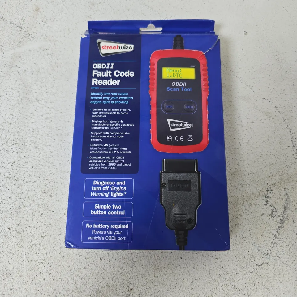 BOXED STREETWIZE OBDII FAULT CODE READER