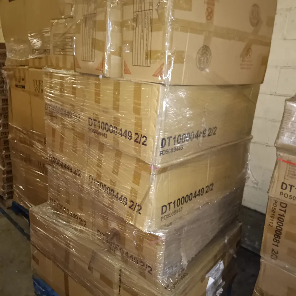 PALLET OF ASSORTED FLAT PACK FURNITURE PARTS 