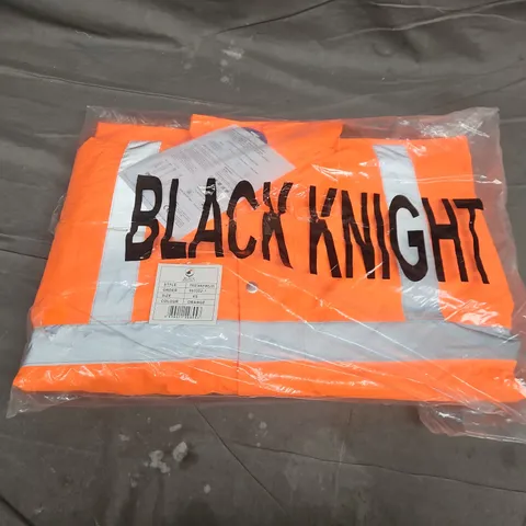 BAGGED BLACK KNIGHT TRISTAN HIGH VISIBILITY WARNING JACKET IN ORANGE - XS