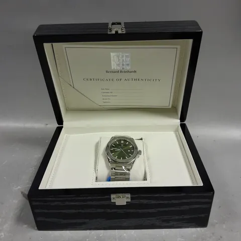 MENS BERNARD REINHARDT WATCH – 316 STAINLESS STEEL CASE & STRAP – SWISS MOVEMENT – SAPPHIRE CRYSTAL - 5 ATM WATER RESISTANT