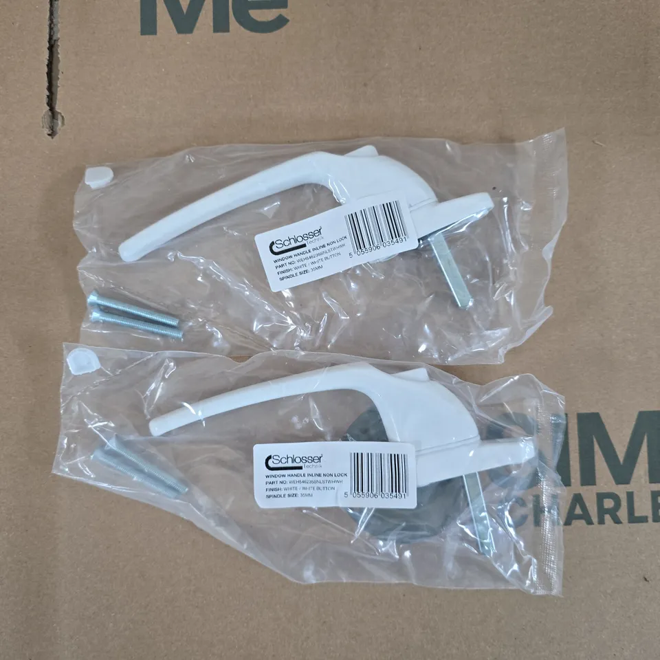 SCHLOSSER TECHNIK ULTRA WINDOW HANDLE – WHITE, 35MM SPINDLE (10 SETS)