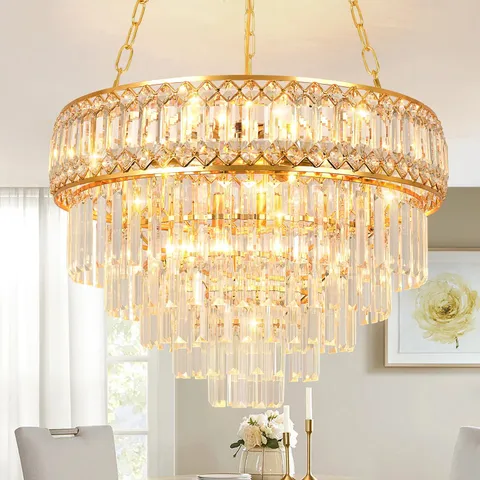BOXED JATHAN 11 LIGHT CRYSTAL CHANDELIER (1 BOX)