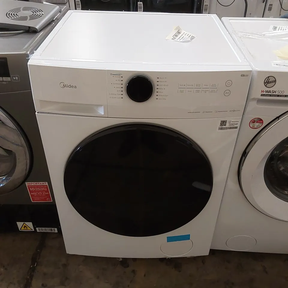 MIDEA FREESTANDING 10KG WASHING MACHINE IN WHITE, MODEL: MF20EW100WB