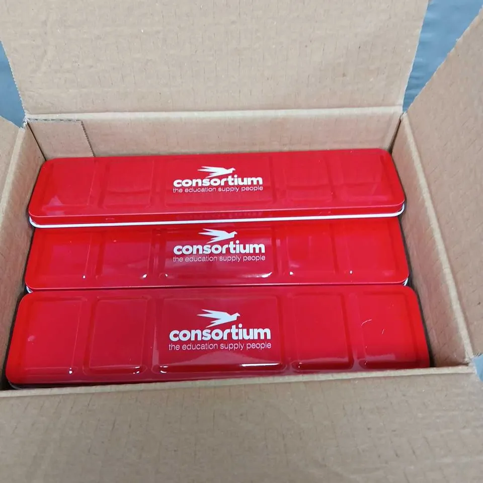 APPROXIMATELY 20 CONSORTIUM WATER COLOUR PAINT TINS