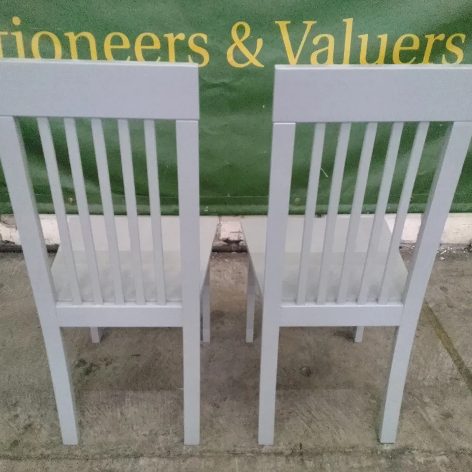 SET OF 2 NEW OXFORD GREY DINING CHAIRS 