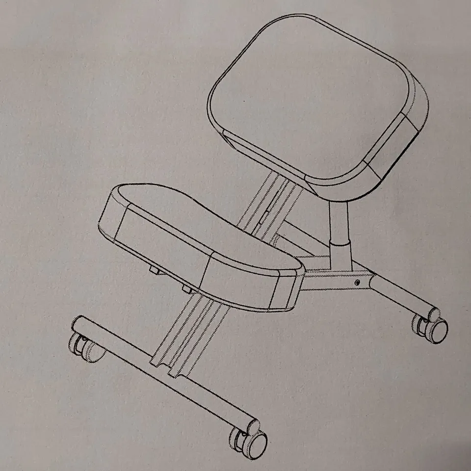 BOXED KNEELING CHAIR - BLACK (1 BOX)