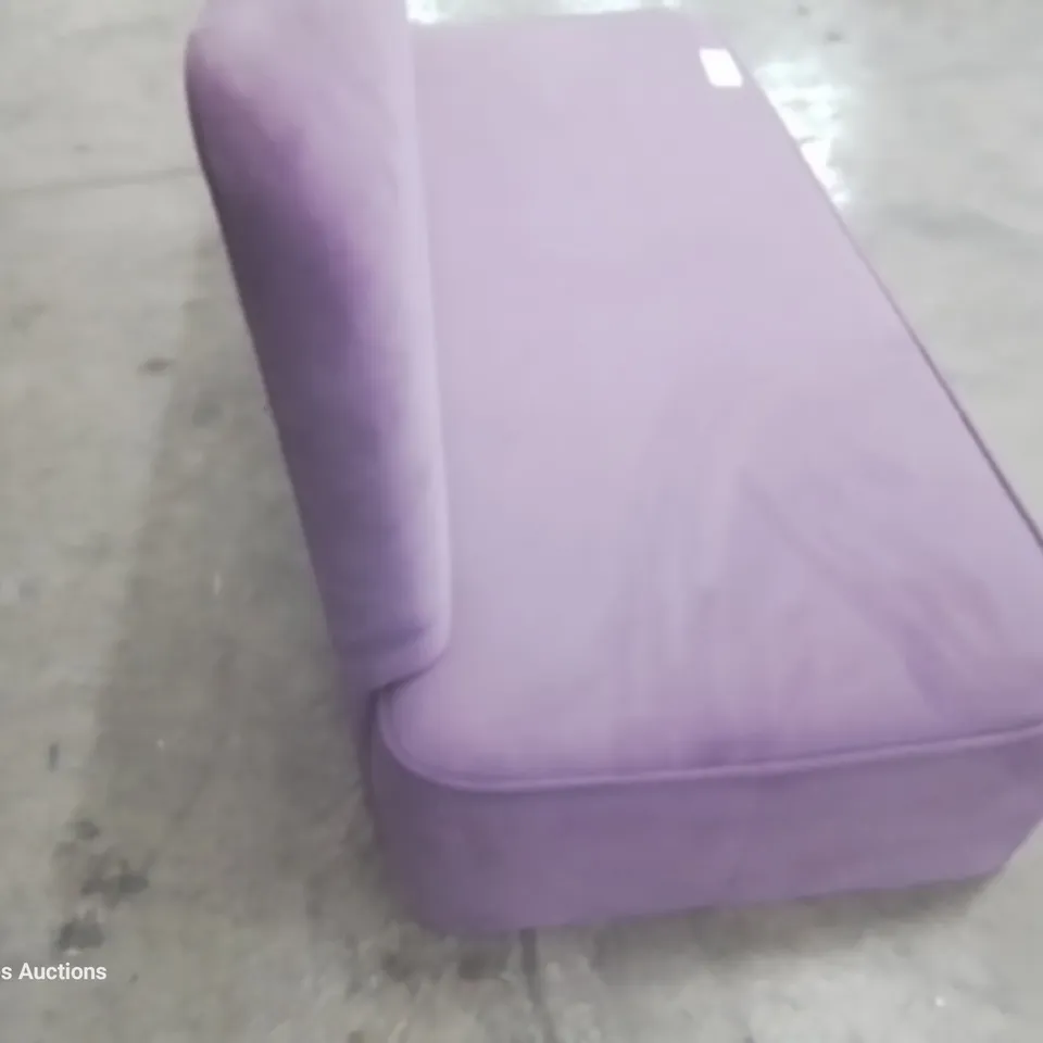 DESIGNER PASTEL UPHOLSTERED BENCH AUBERGINE PLUSH FABRIC