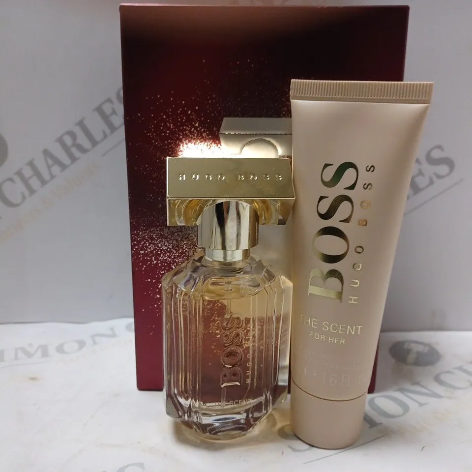 BOXED BOSS THE SCENT FOR HER DUO - BODY LOTION, EAU DE PARFUM RRP £62