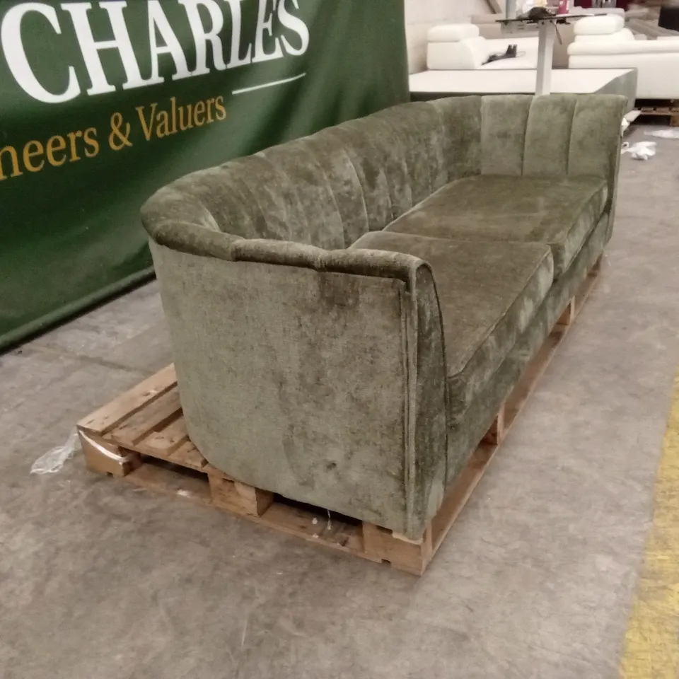 GUILD 3 SEATER FABRIC SOFA - OLIVE RRP £699