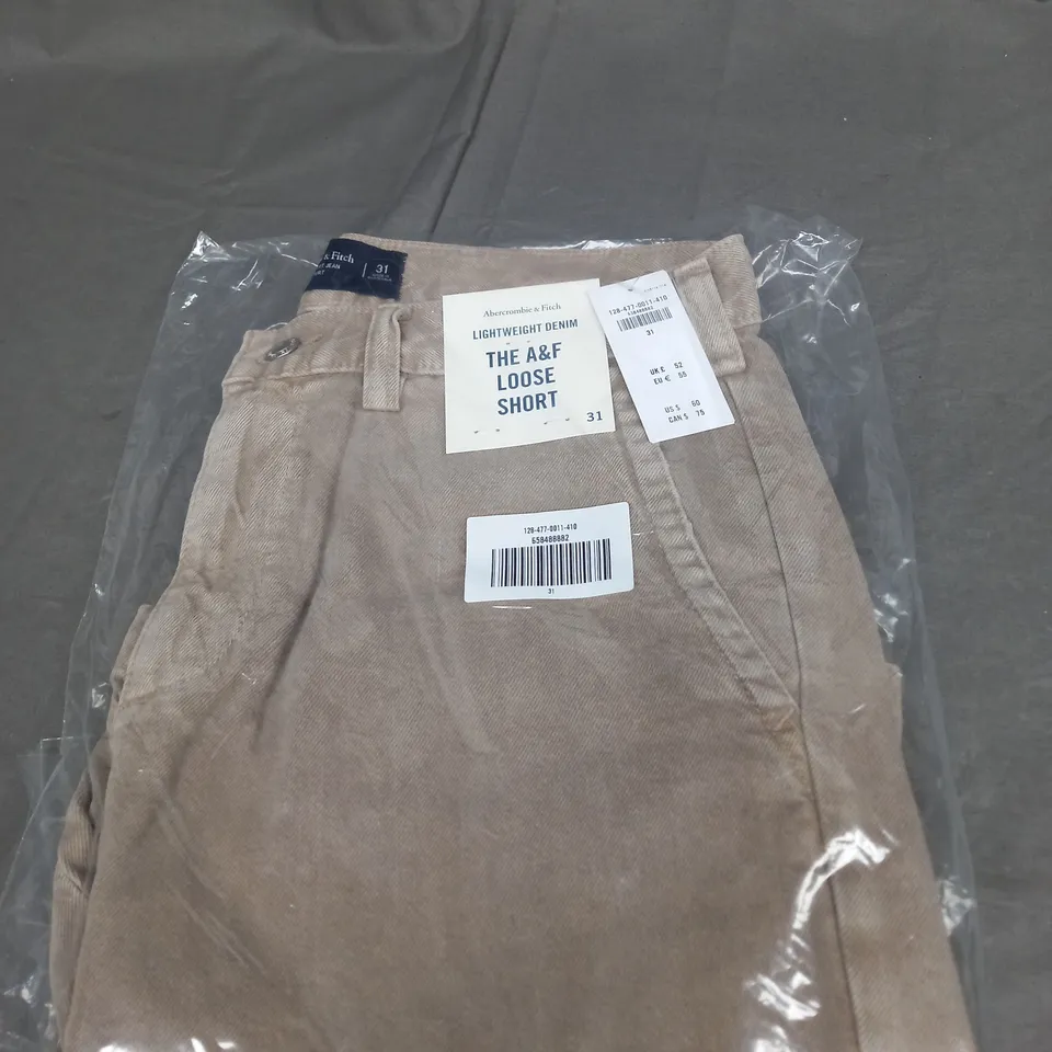 BAGGED ABERCROMBIE AND FITCH LOOSE DENIM SHORTS SIZE 31