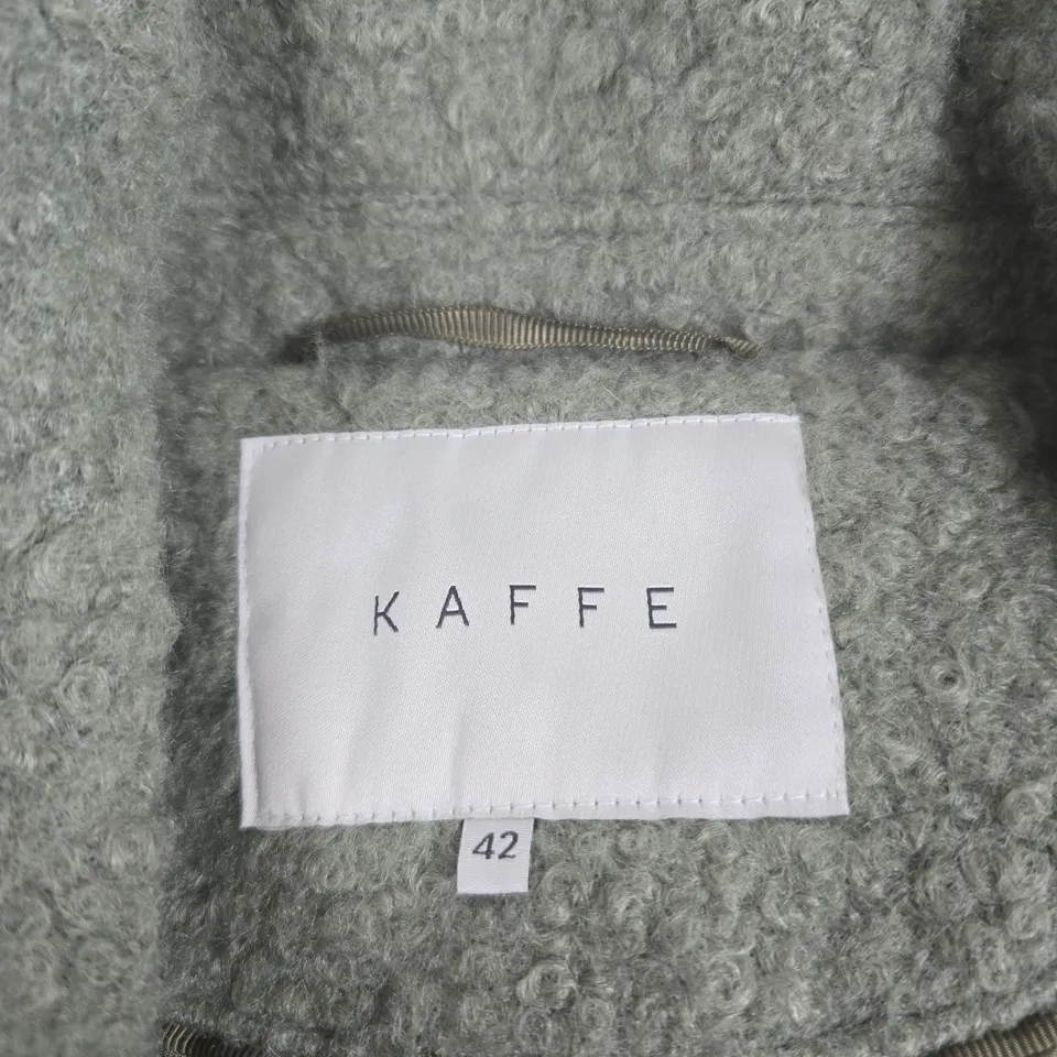 KAFFE WOOL-BLEND COAT, UK 14 (EU 42) – OLIVE/GREEN