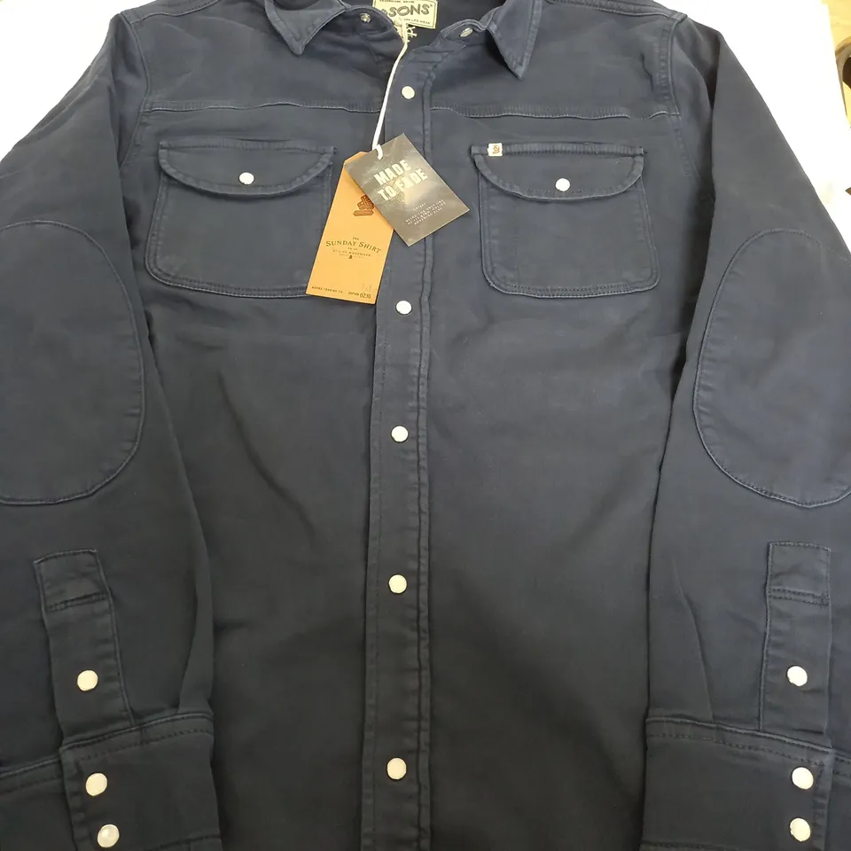 SONS SUNDAY UTILITY NAVY SHIRT - LARGE