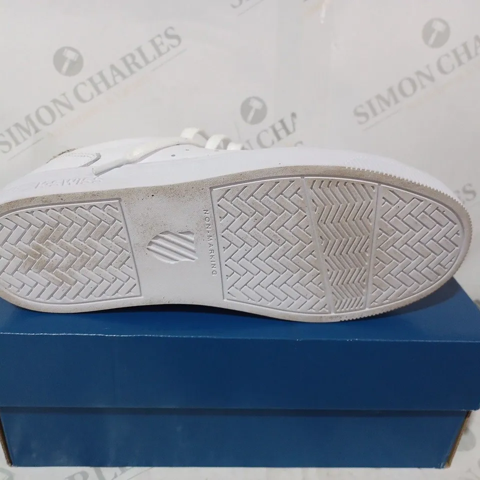 BOXED PAIR OF K-SWISS FRASCO LEATHER TRAINERS IN NOUGAT - 6