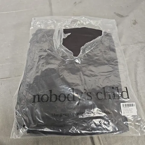 NOBODY'S CHILD OAK MIDI DRESS PLAIN β BLACK, UK 10 (EU 38)