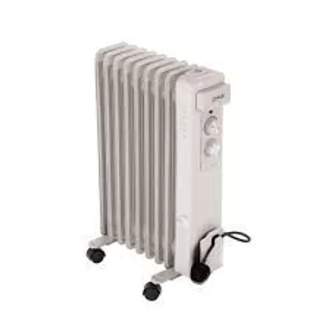 BOXED 2000W 9 FIN PORTABLE OIL FILLED RADIATOR ELECTRIC HEATER