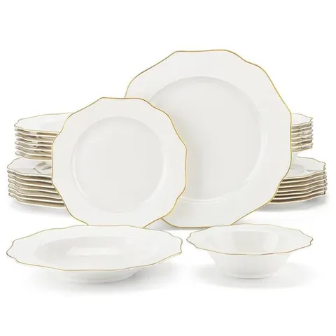BOXED 32 PIECE PORCELAIN CHINA DINNERWARE SET (1 BOX)
