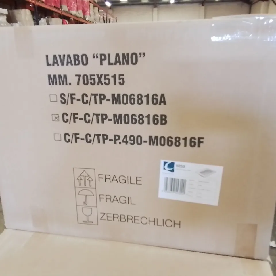 BOXED AS NEW CALYPSO LEDRO CAST BASIN IN WHITE - 750X565X215MM
