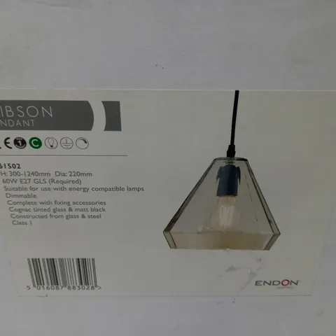 ENDON LIGHTING GIBSON 1-LIGHT DOME PENDANT SHADE