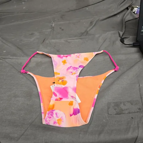 BERSHKA WOMEN'S FLORAL BIKINI BOTTOM – SIZE L