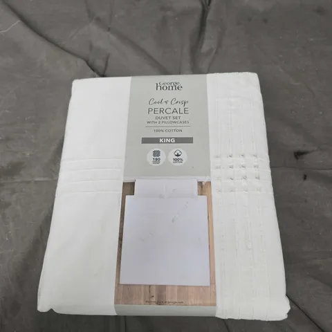 COOL AND CRISP PERCALE DUVET SET - KING 