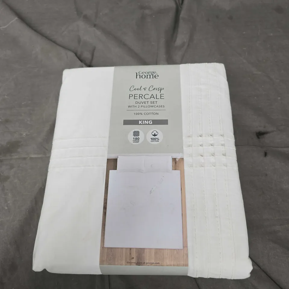 COOL AND CRISP PERCALE DUVET SET - KING 
