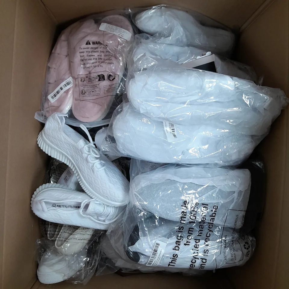 APPROXIMATELY 15 ASSORTED PAIRS OF SHOES IN VARIOUS SIZES AND STYLES