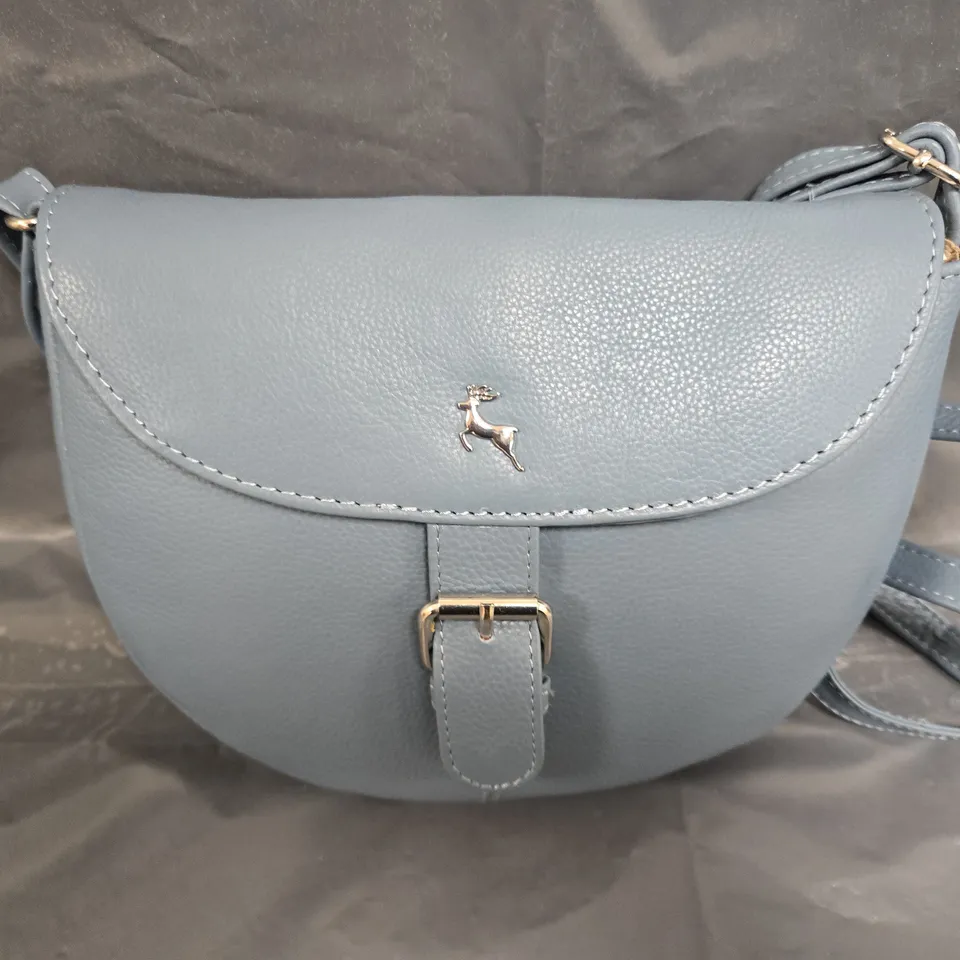 ASHWOOD LIMERICK LEATHER SADDLE BAG - BLUE