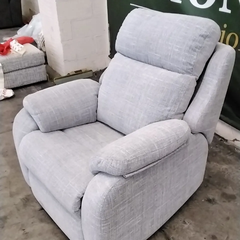 QUALITY BRITISH DESIGNED & MANUFACTURED G PLAN KINGSBURY POWER RECLINER CHAIR BEACH DUCK EGG FABRIC