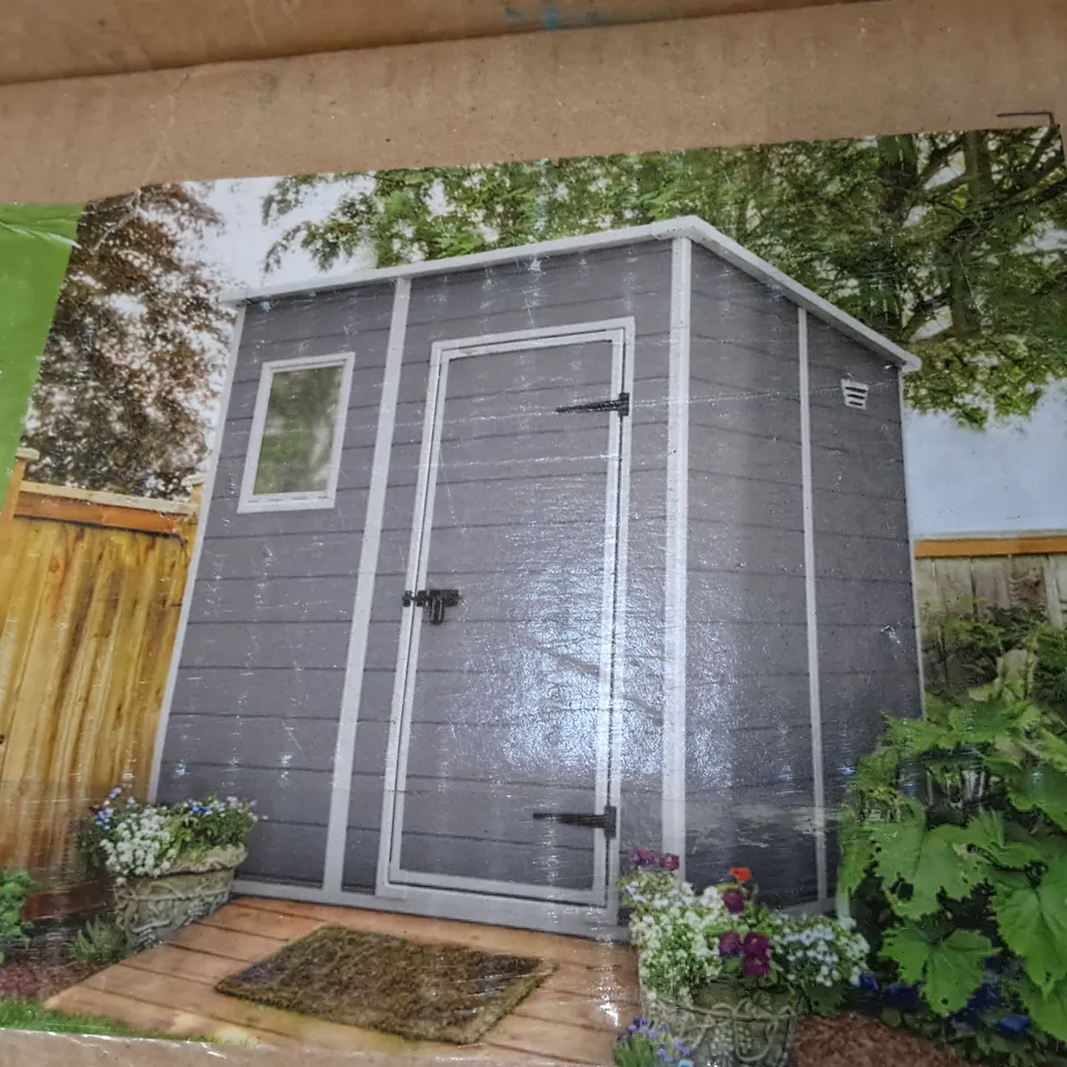 BOXED KETER MANOR PENT 6X6 GARDEN SHED