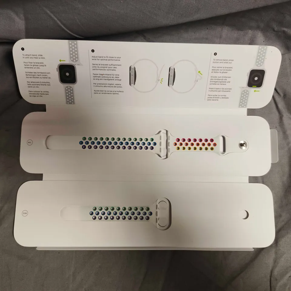 BOXED APPLE WATCH STRAP - PRIDE EDITION NIKE SPORT BAND - 40MM