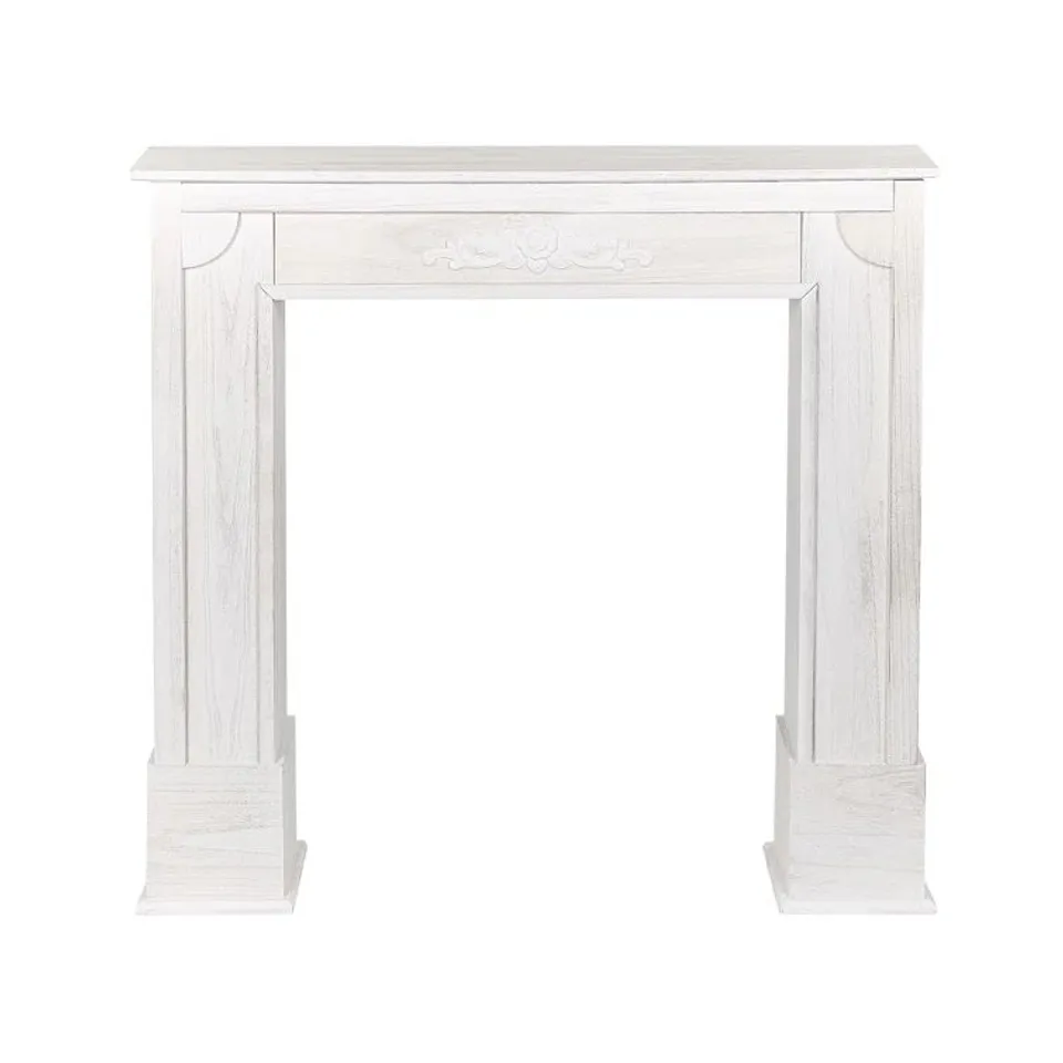 BOXED ROSETTA FIREPLACE SURROUND - WHITE (1 BOX)