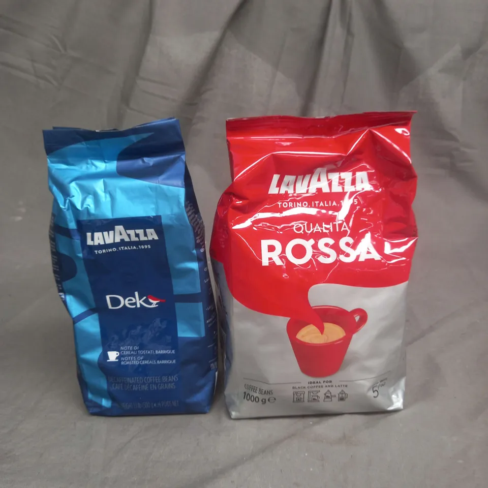 APPROXIMATELY 4 ASSORTED FOOD ITEMS TO INCLUDE LAVAZZA ROSSA COFFEE BEANS AND LAVAZZA DECAFFEINATED COFFEE BEANS