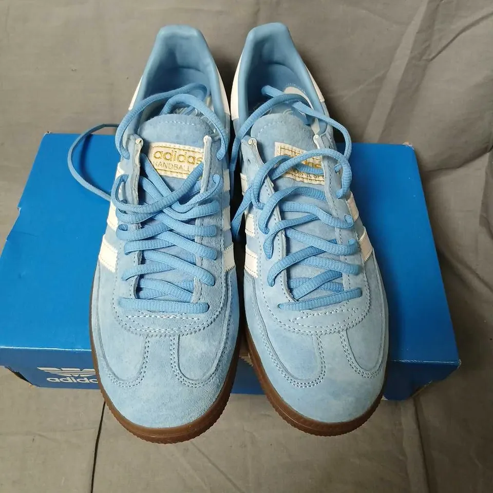 ADIDAS HANDBALL SPEZIAL SHOES – LIGHT BLUE SUEDE (BD7632) SIZE 7